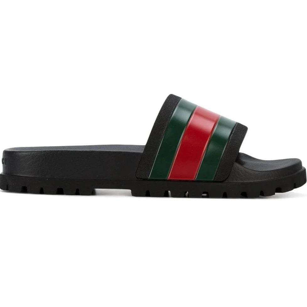 Gucci black Pursuit web slides