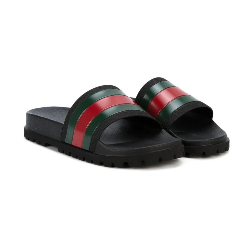 Gucci black Pursuit web slides