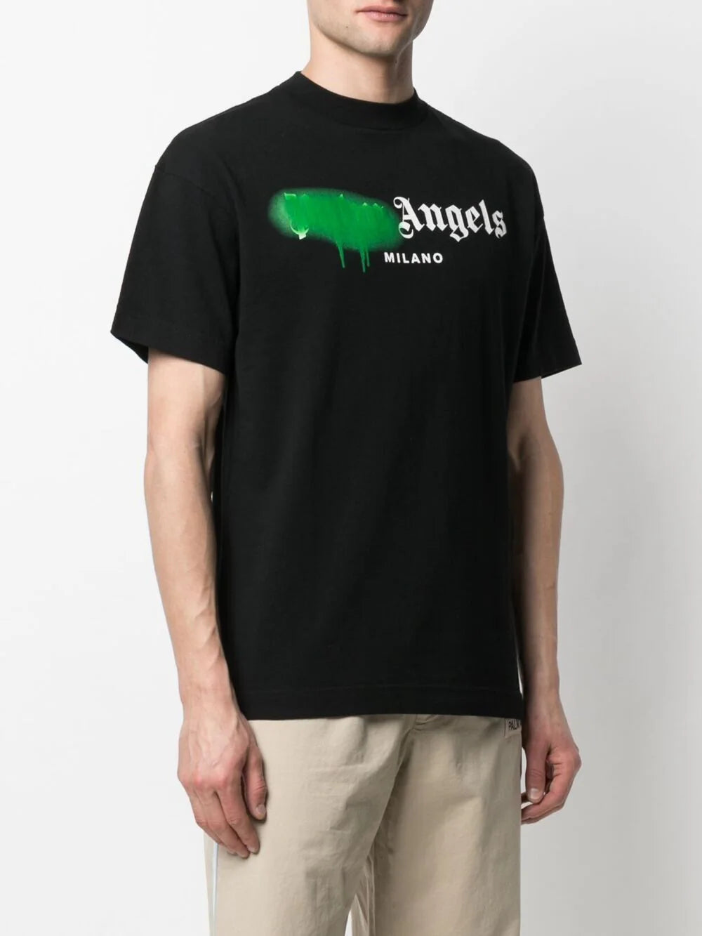 Palm Angels Milano sprayed-logo T-shir