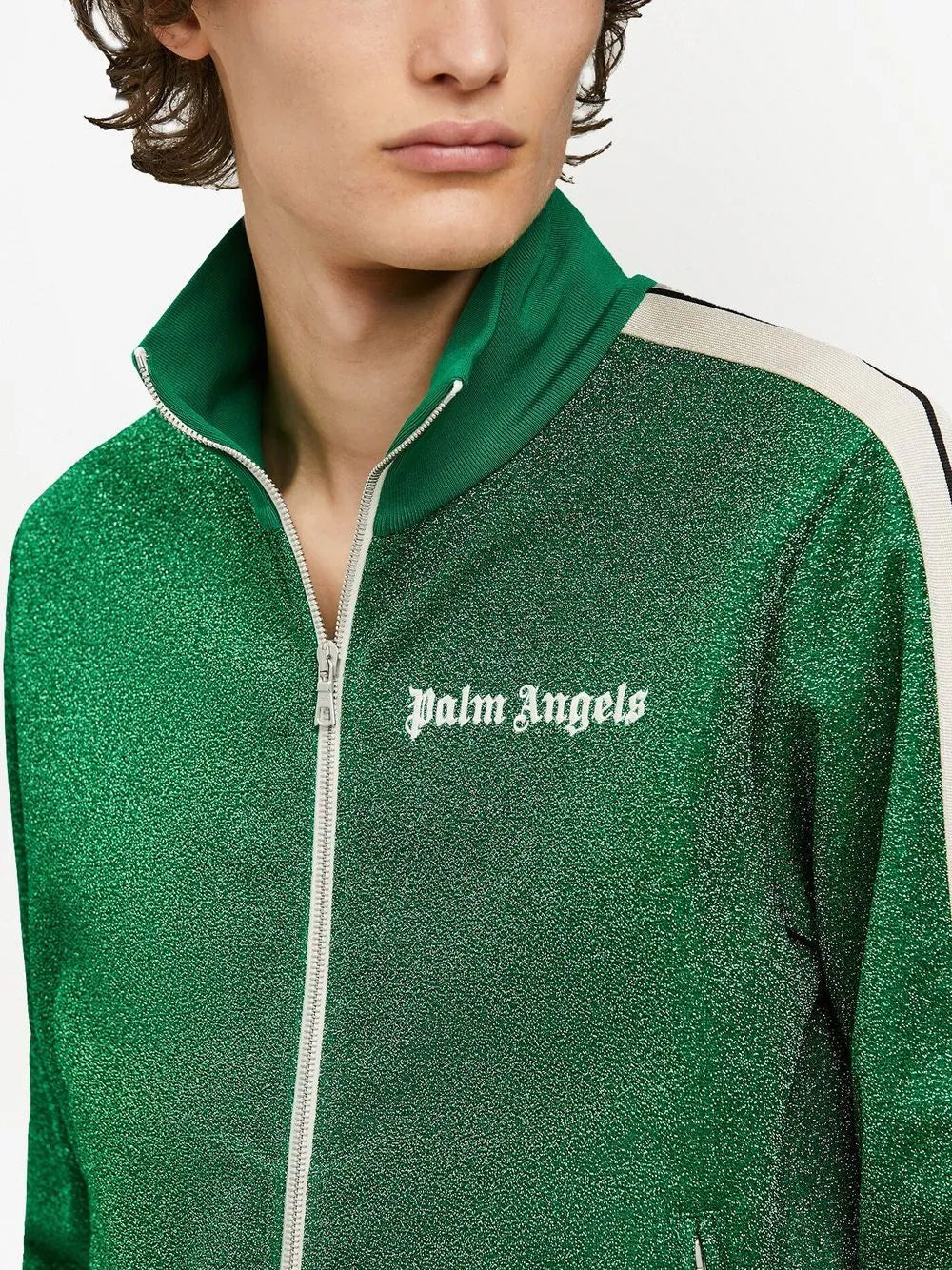 Palm Angels glitter lurex track jacket