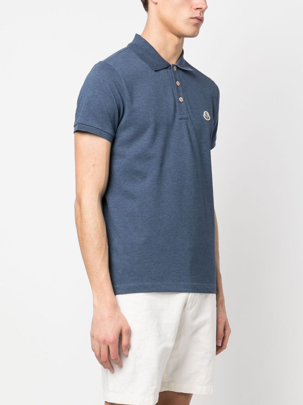 Moncler logo-patch polo shirt