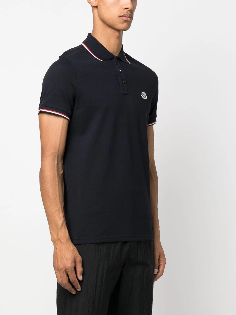 Moncler logo-patch polo shirt