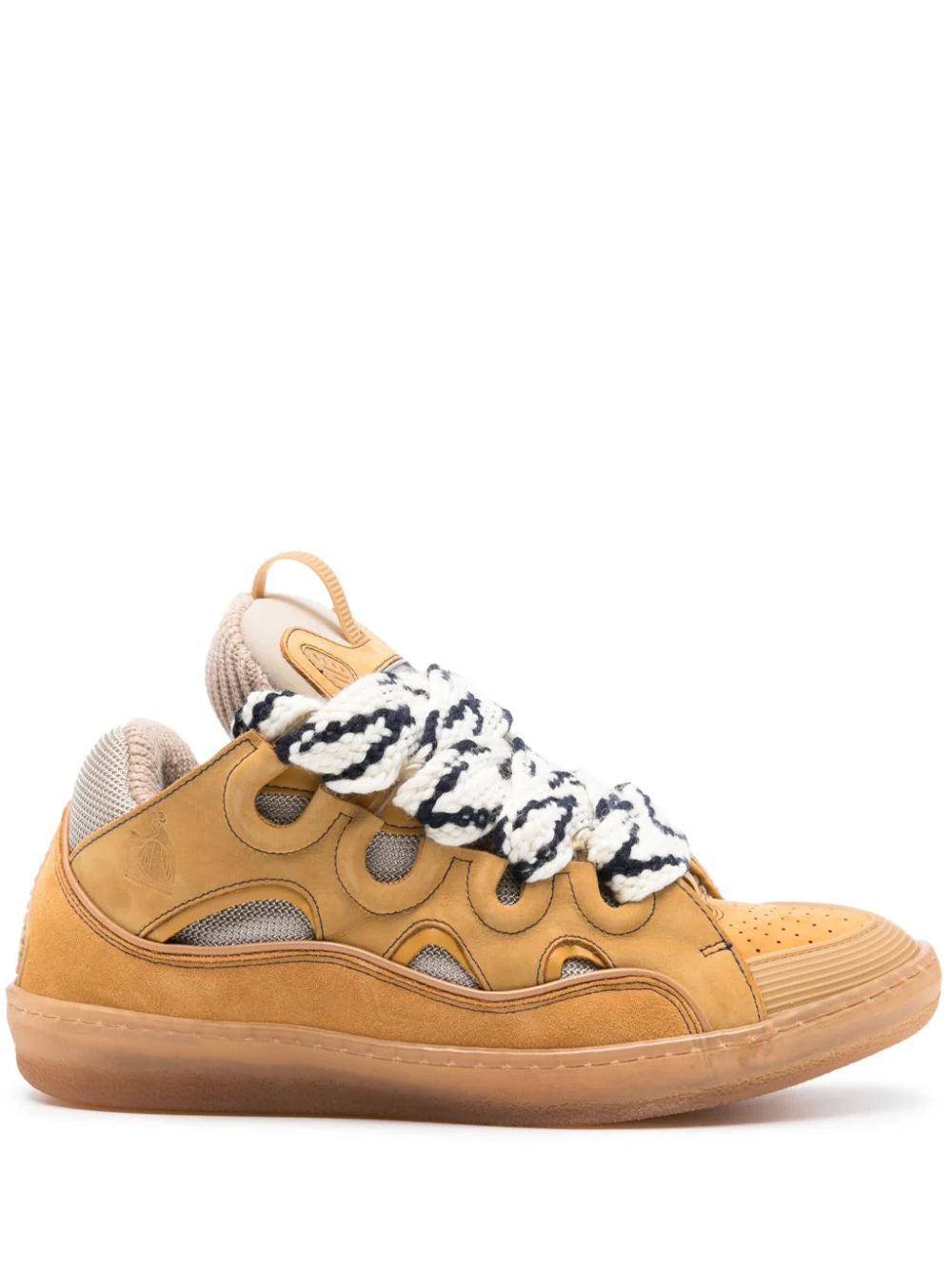 Lanvin Curb panelled suede sneakers