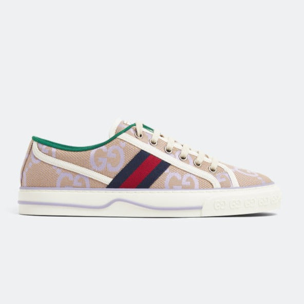 Gucci Jumbo GG Tennis 1977 Beige Lilac Canvas