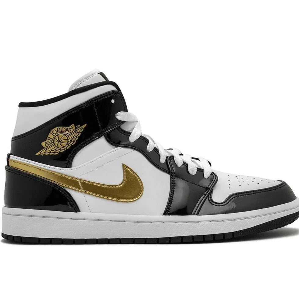 Jordan Air Jordan 1 Mid SE "Black/Gold Patent Leather" sneakers