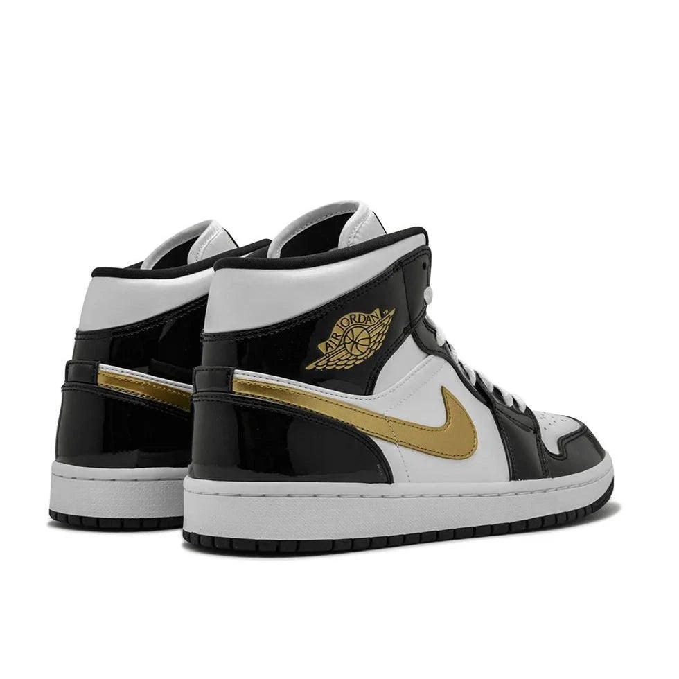 Jordan Air Jordan 1 Mid SE "Black/Gold Patent Leather" sneakers